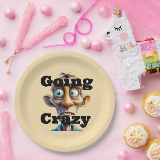 Going Crazy Paper Plate Pappteller (Party)