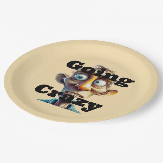 Going Crazy Paper Plate Pappteller (Schrägansicht)
