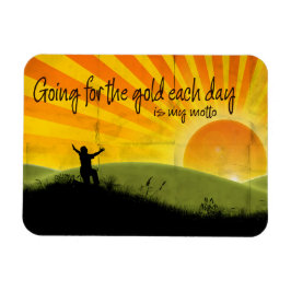 "Going for the gold" Motivation Affirmation Flexi Magnet