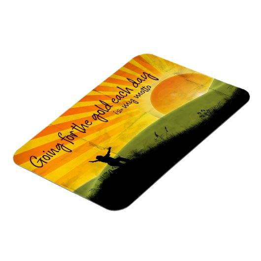 "Going for the gold" Motivation Affirmation Flexi Magnet (Linke Seite)