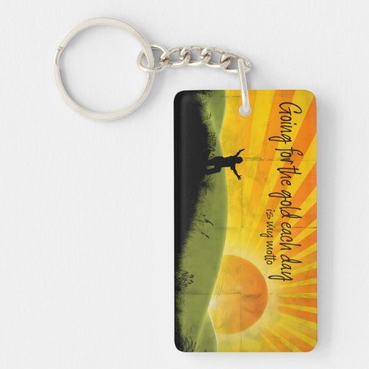 "Going for the gold" Motivation Affirmation Schlüsselanhänger (Vorderseite)