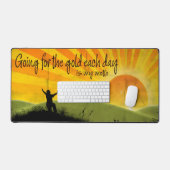 "Going for the gold" Motivation Affirmation Schreibtischunterlage (Tastatur & Maus)