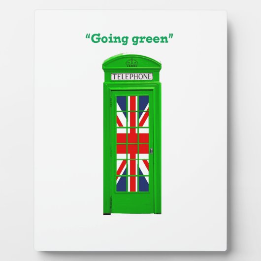 "Going Green" Londoner Telefonbox Fotoplatte (Vorderseite)