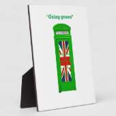 "Going Green" Londoner Telefonbox Fotoplatte (Seite)