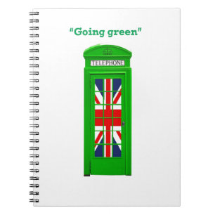 "Going Green" Londoner Telefonbox Notizblock