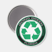 Going Green Recycle Florida Magnet (Vorderseite/Rückseite)