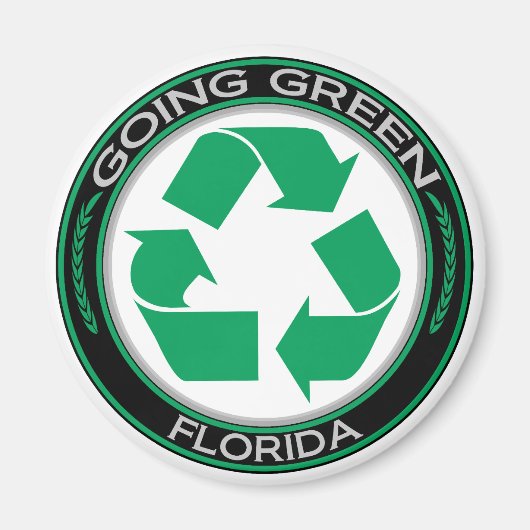Going Green Recycle Florida Magnet (Vorne)