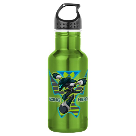 Going Hero - Omni-Kix XLR8 Edelstahlflasche (Vorderseite)