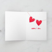 Going Mutts weiße Welpenvalentine Feiertagskarte (Innenseite)