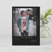 Going Solo Foto Black Abschluss Ankündigung (Stehend Vorderseite)