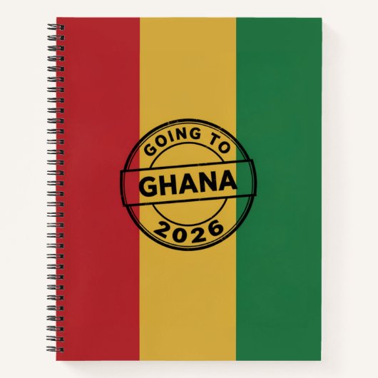 Going to Ghana 2026 Notebook Notizblock (Vorderseite)