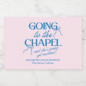 Going to the Chapel Bachelorette Weekend Schaumweinetikett (Einzelnes Label)