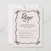 Going to the Chapel Coquette Bow Wedding RSVP Karte (Vorderseite)
