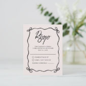 Going to the Chapel Coquette Bow Wedding RSVP Karte (Stehend Vorderseite)