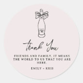 Going to the Chapel Coquette Wedding Favor Runder Aufkleber (Vorderseite)