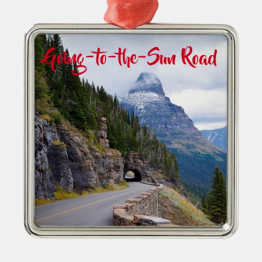 Going-to-the-Sun Road Glacier Montana Ornament Aus Metall (Vorne)