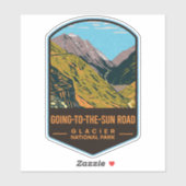 Going-to-the-Sun Road Glacier National Park Aufkleber (Blatt)