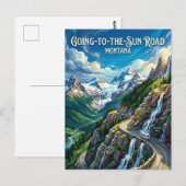 Going-to-the-Sun Road USA wird zu Postkarte (Vorne/Hinten)