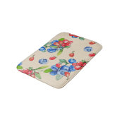 Goji, Heidelbeere: Aquarellbilder. Badematte (Schrägansicht)