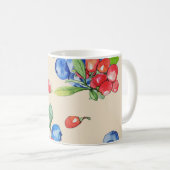 Goji, Heidelbeere: Aquarellbilder. Kaffeetasse (VorderseiteRechts)