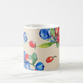 Goji, Heidelbeere: Aquarellbilder. Kaffeetasse (Mittel)