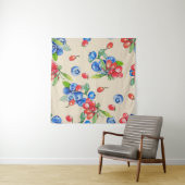 Goji, Heidelbeere: Aquarellbilder. Wandteppich (Beispiel)