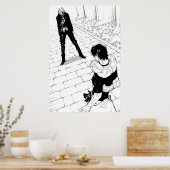 Gojo konfrontiert Toji Jujutsu Kaisen Manga Panel Poster (Küche)