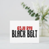 Goju Ryu Black Belt Postkarte (Stehend Vorderseite)