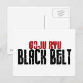 Goju Ryu Black Belt Postkarte (Vorne/Hinten)