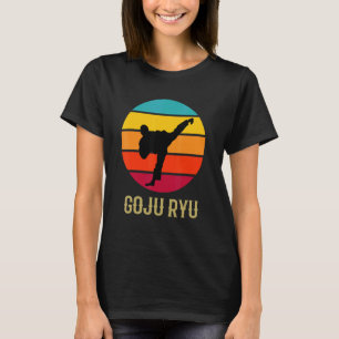 Goju Ryu Karate Hand Vintage Sonnenuntergang Kampf T-Shirt