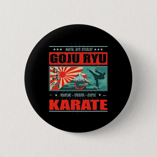 Goju Ryu Karate Kanji Button (Vorderseite)