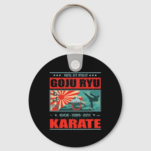 Goju Ryu Karate Kanji Schlüsselanhänger (Vorderseite)