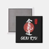 Goju Ryu Karate Uniform Goju Ryu Uniform Calligrap Magnet (Vorderseite/Rückseite)