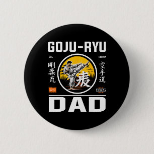 Goju-ryu Karate Vater für Väter mit Karate Pion Button