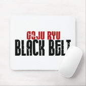 Goju Ryu schwarzer Gürtel Mousepad (Mit Mouse)