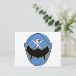 Gokai Super Mega Blauer Helm Postkarte