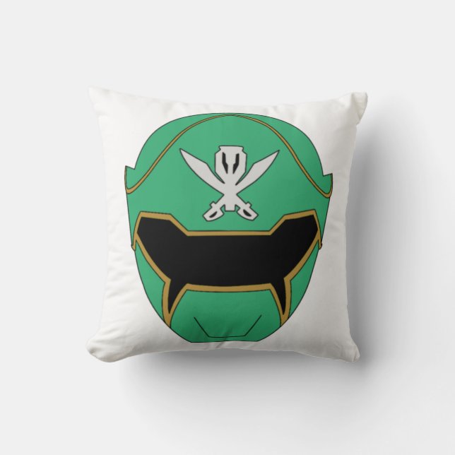 Gokai Super Mega Grüner Helm Kissen (Vorderseite)
