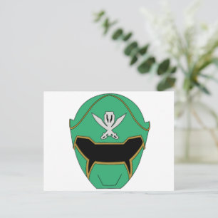 Gokai Super Mega Grüner Helm Postkarte
