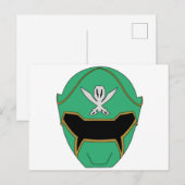 Gokai Super Mega Grüner Helm Postkarte (Vorne/Hinten)