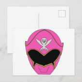 Gokai Super Mega Pink Helm Postkarte (Vorne/Hinten)