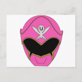 Gokai Super Mega Pink Helm Postkarte (Vorderseite)