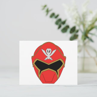 Gokai Super Mega roter Helm Postkarte