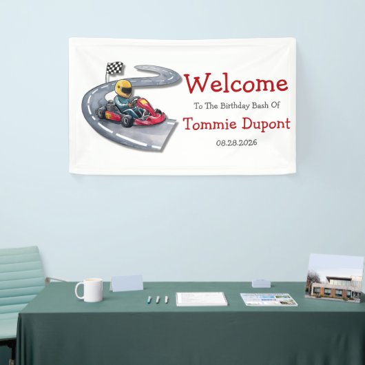 GoKart Birthday Bash Begrüßungszeichen Banner (Messeveranstaltung)