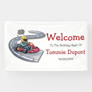 GoKart Birthday Bash Begrüßungszeichen Banner