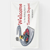 GoKart Birthday Bash Begrüßungszeichen Banner (Vertikal)