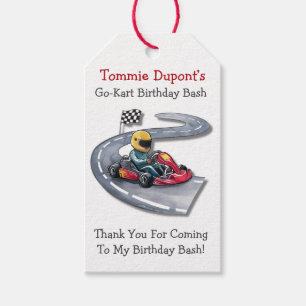 GoKart Birthday Bash Danke Geschenkanhänger
