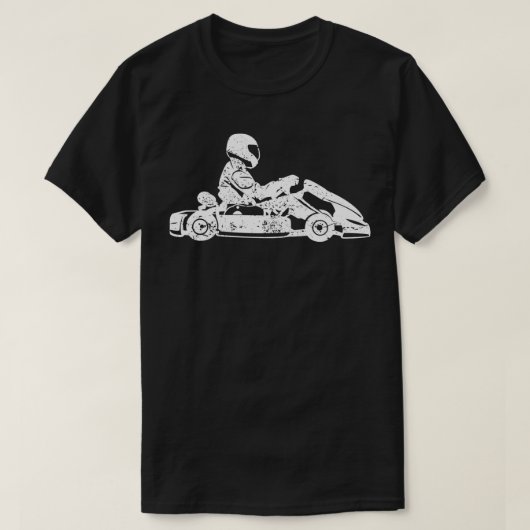 Gokart Kart Racing Driver Karting Retro Geschenk 3 T-Shirt (Design vorne)