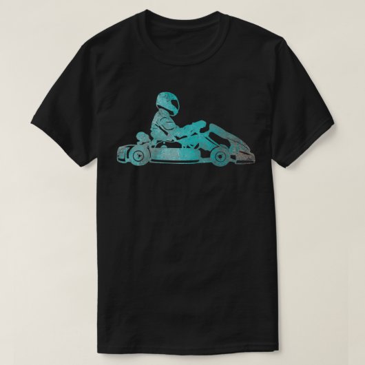 Gokart Kart Racing Driver Karting Retro Geschenk 8 T-Shirt (Design vorne)