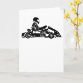 GoKart Kart Racing Driver Karting Retro Geschenk Karte (Gelbe Blume)