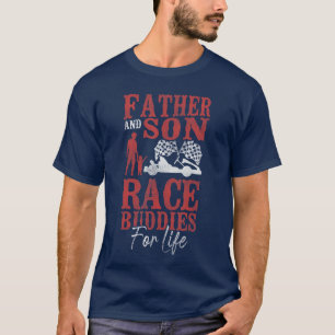 Gokart-Rennen Vater Sohn Vintage Vater und Sohn Re T-Shirt